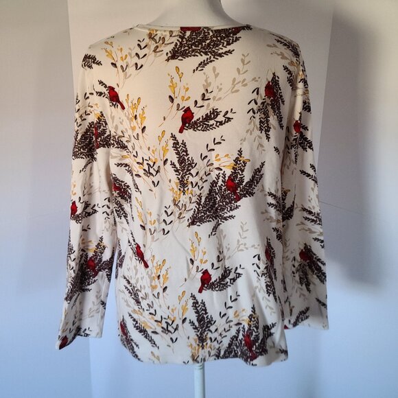 CROFT AND BARROWS CLASSIC TEE WITH CARDINAL DESIGN SIZE XL IN IVORY AND RED - Picture 4 of 7